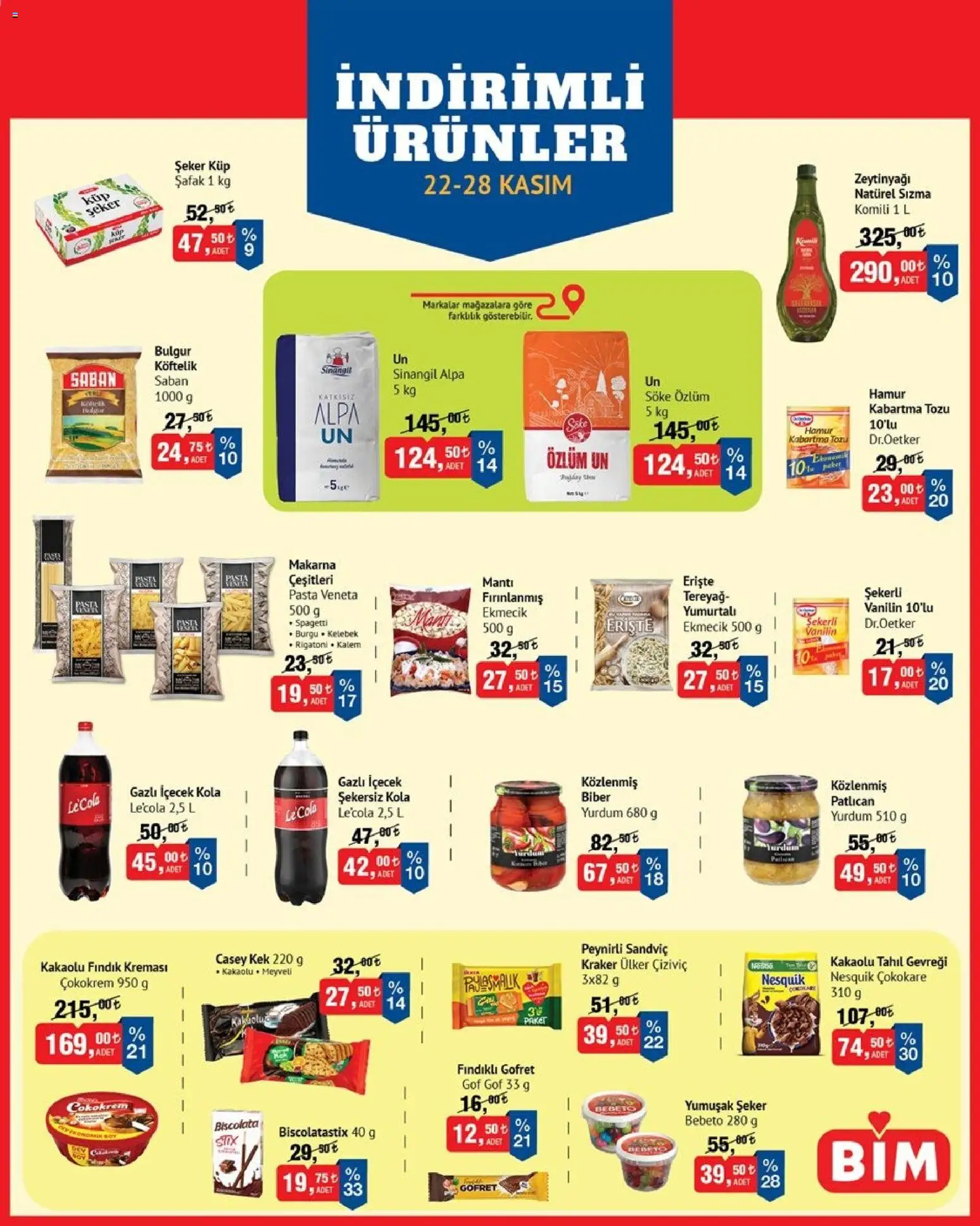 BİM İndirimli Ürünler 22.11.2025 - Broşürünün önizlemesi