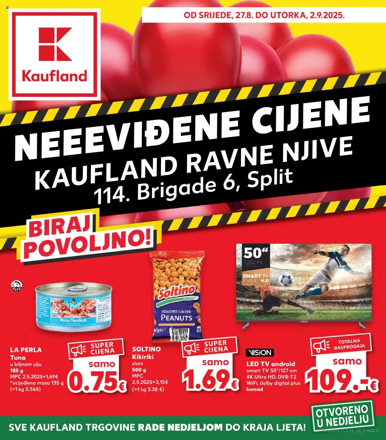 Kaufland HR aktuális szórólap, érvényes 2025.08.27.-től - 1 oldal