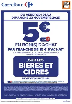 Prévisualisation de Opération bon d’achat du magasin Carrefour formulaire valide 21/11/2025