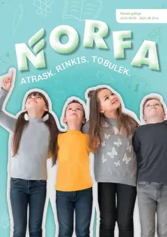 NORFA parduotuvės leidinio Leidinys - Atgal į mokyklą galiojančio nuo 2025.08.05 peržiūra