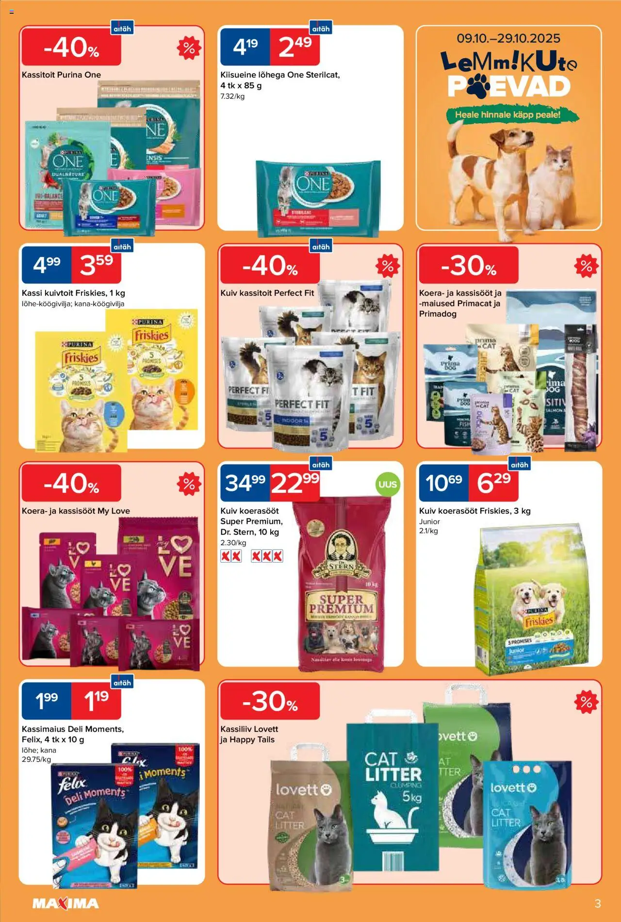 Maxima kliendilehe eelvaade alates 2025.10.14