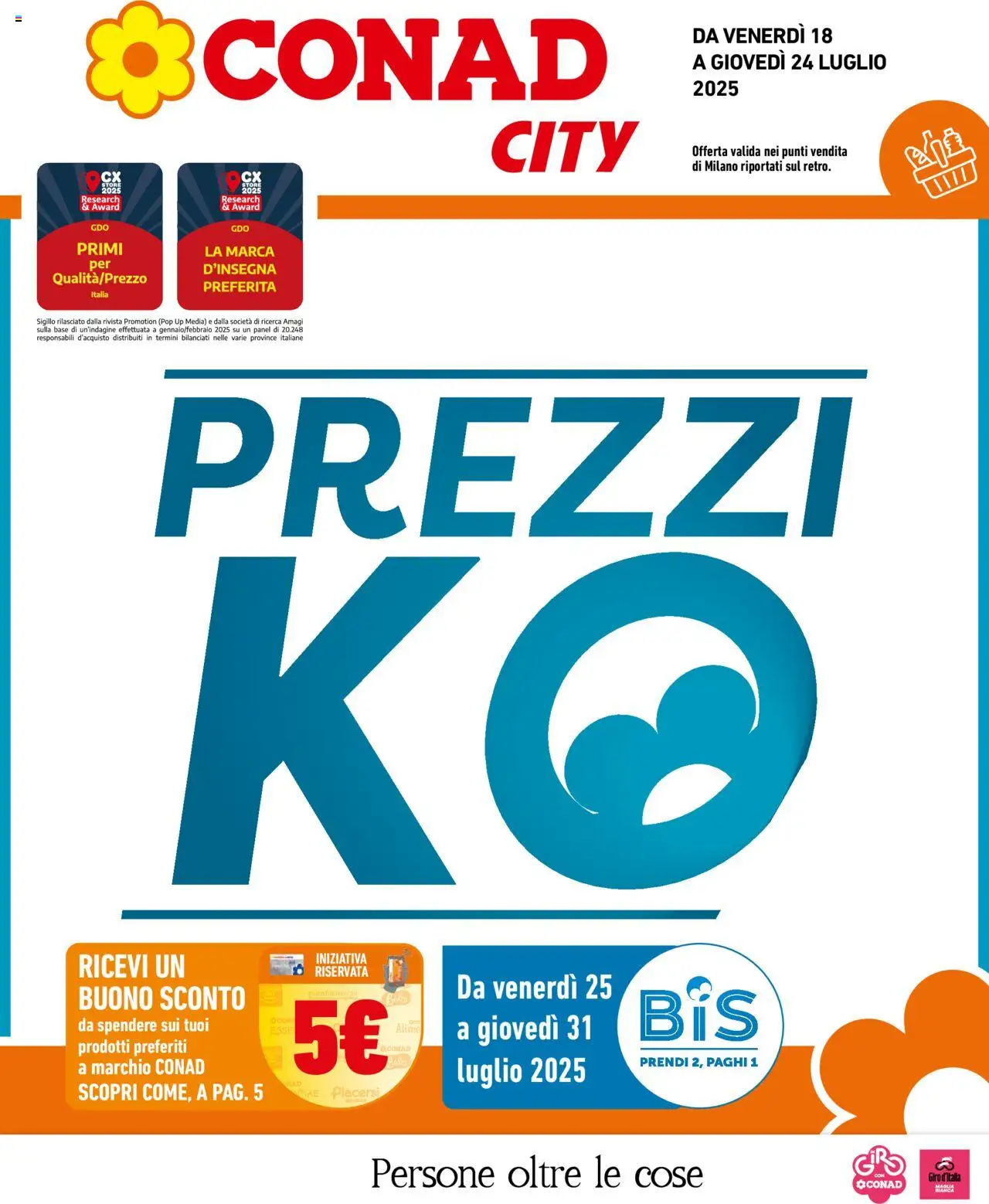 Volantino Conad valido da 18/07/2025 numero di pagina 1