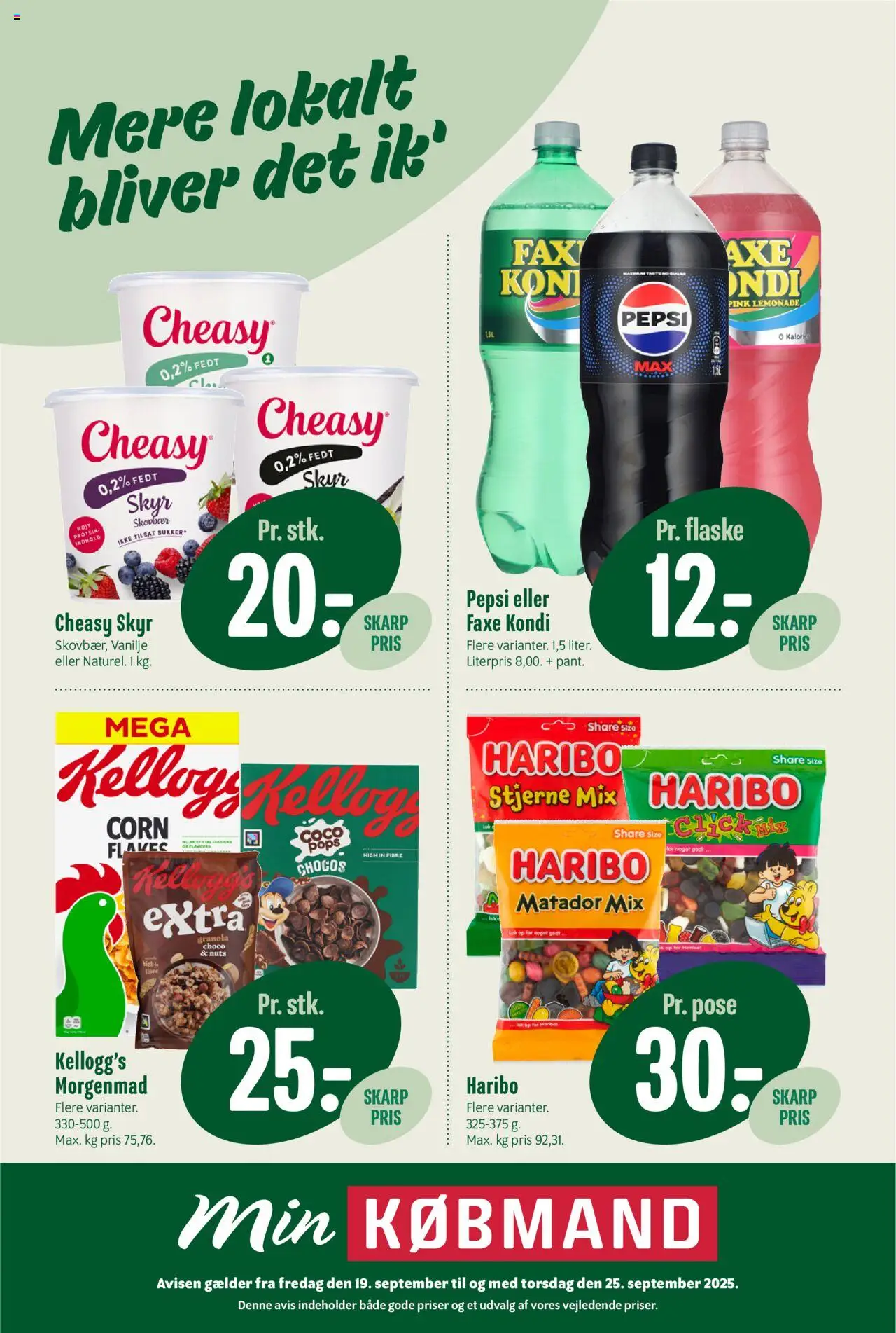 Eksempel på tilbudsavis Tilbudsavis fra butik Min Købmand gyldig fra 19/09/2025