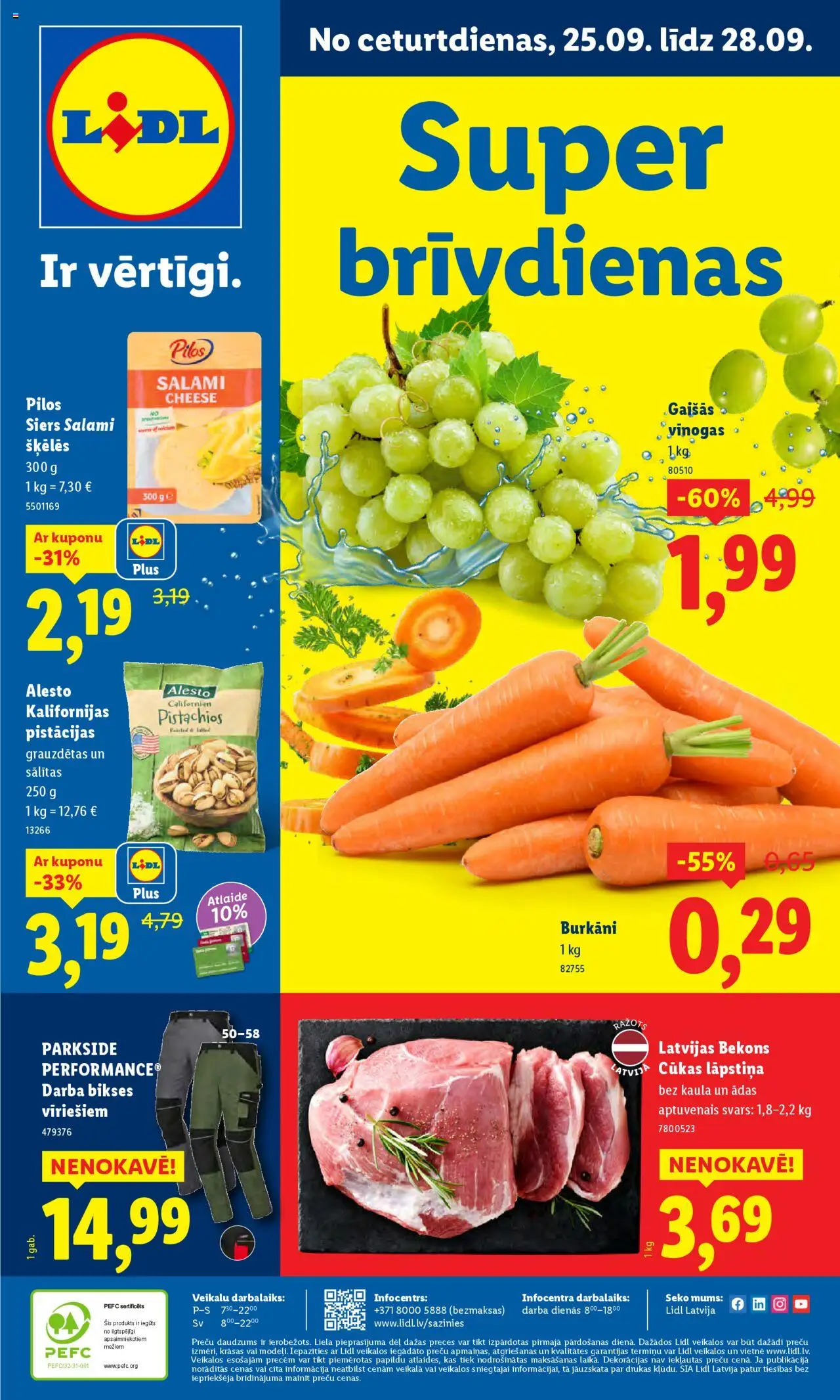 Skatīt Lidl akciju bukletu, derīgs no 2025.09.22