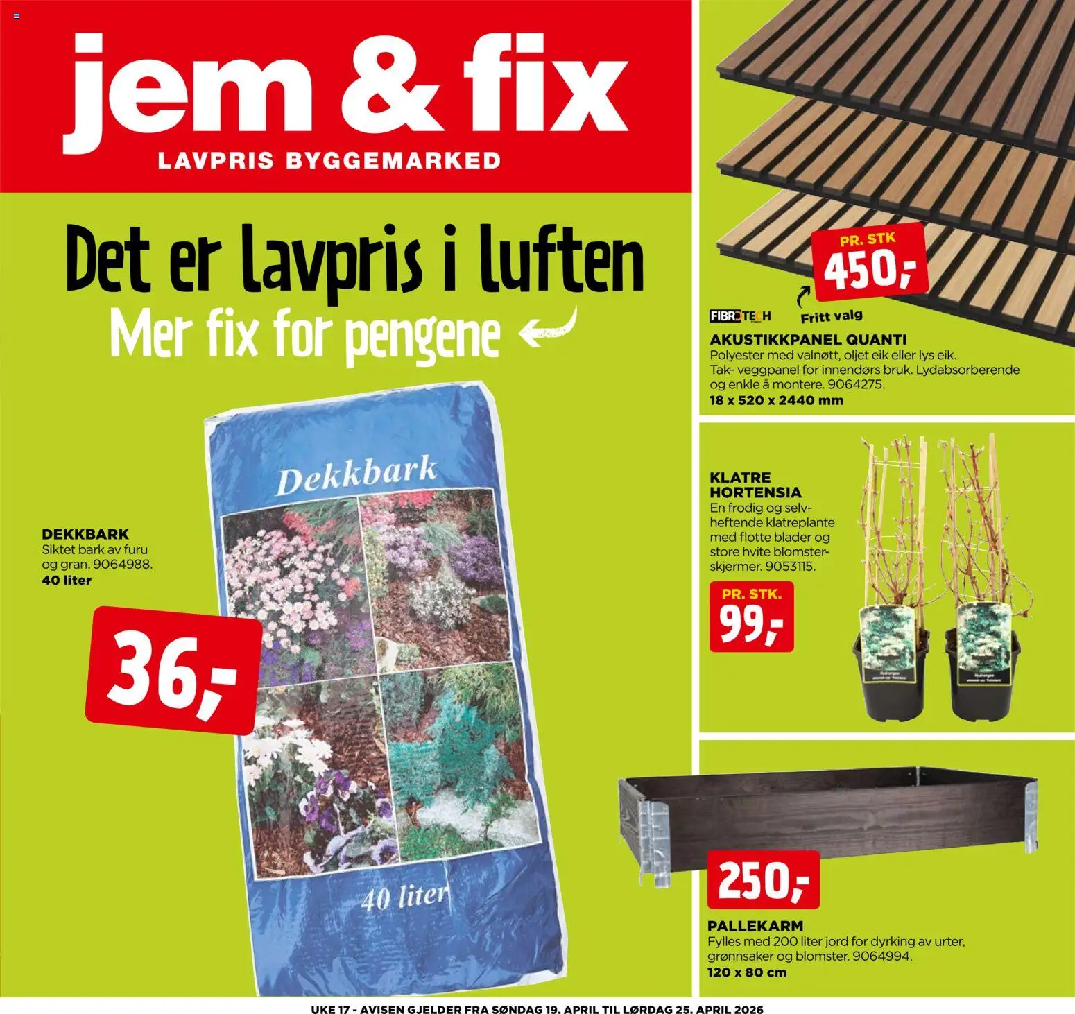 Forhåndsvis Jem & Fix kundeavis fra butikk Jem & Fix gyldig fra 19/04/2026