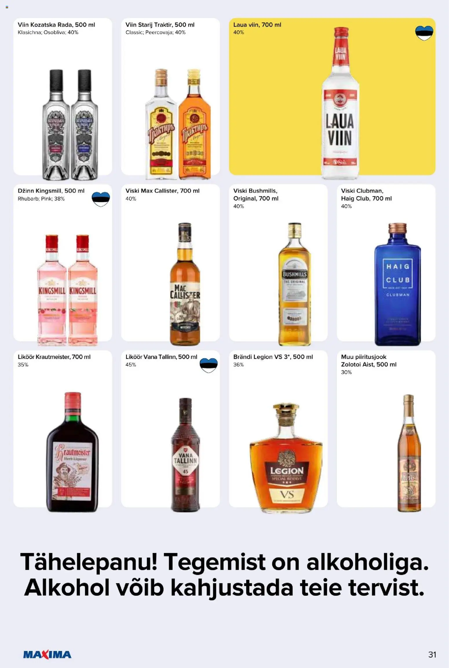 Maxima kliendilehe eelvaade alates 2026.01.06