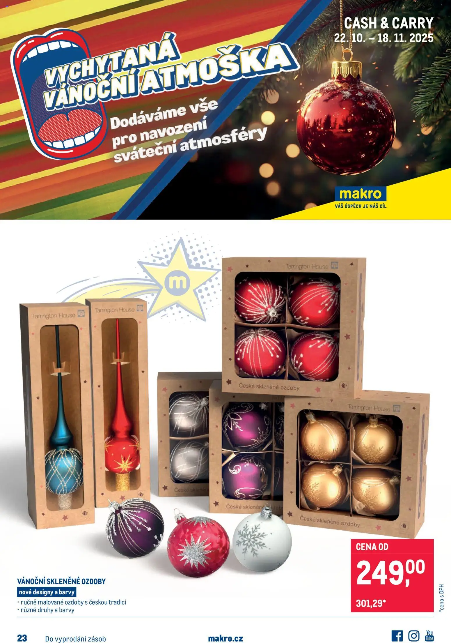  Makro Leták - Dekorace od 22.10.2025 - Akce Makro