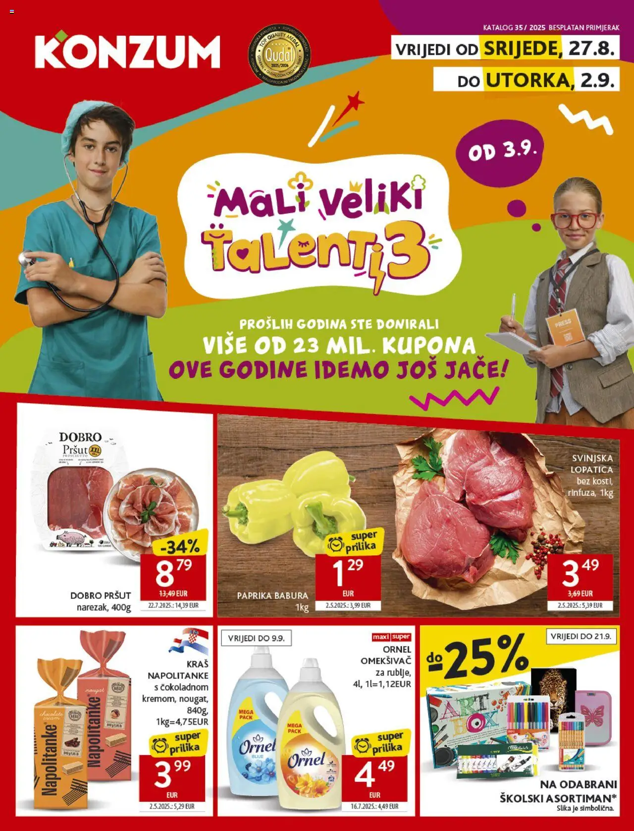 Konzum aktualni Katalog vrijedi od 27.08.2025 - tjedna akcija broj stranice 1