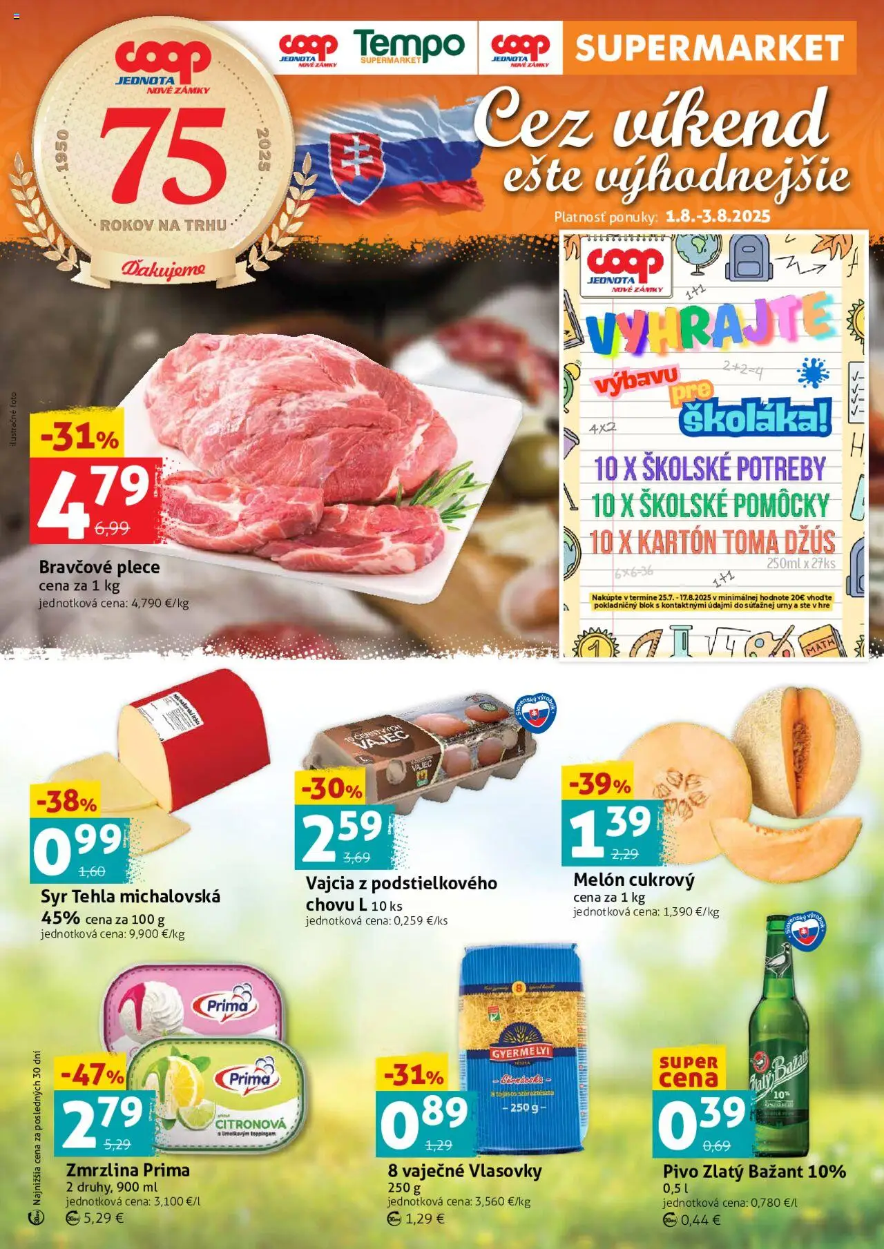 COOP Jednota leták od 01.08.2025 > Víkendová ponuka online