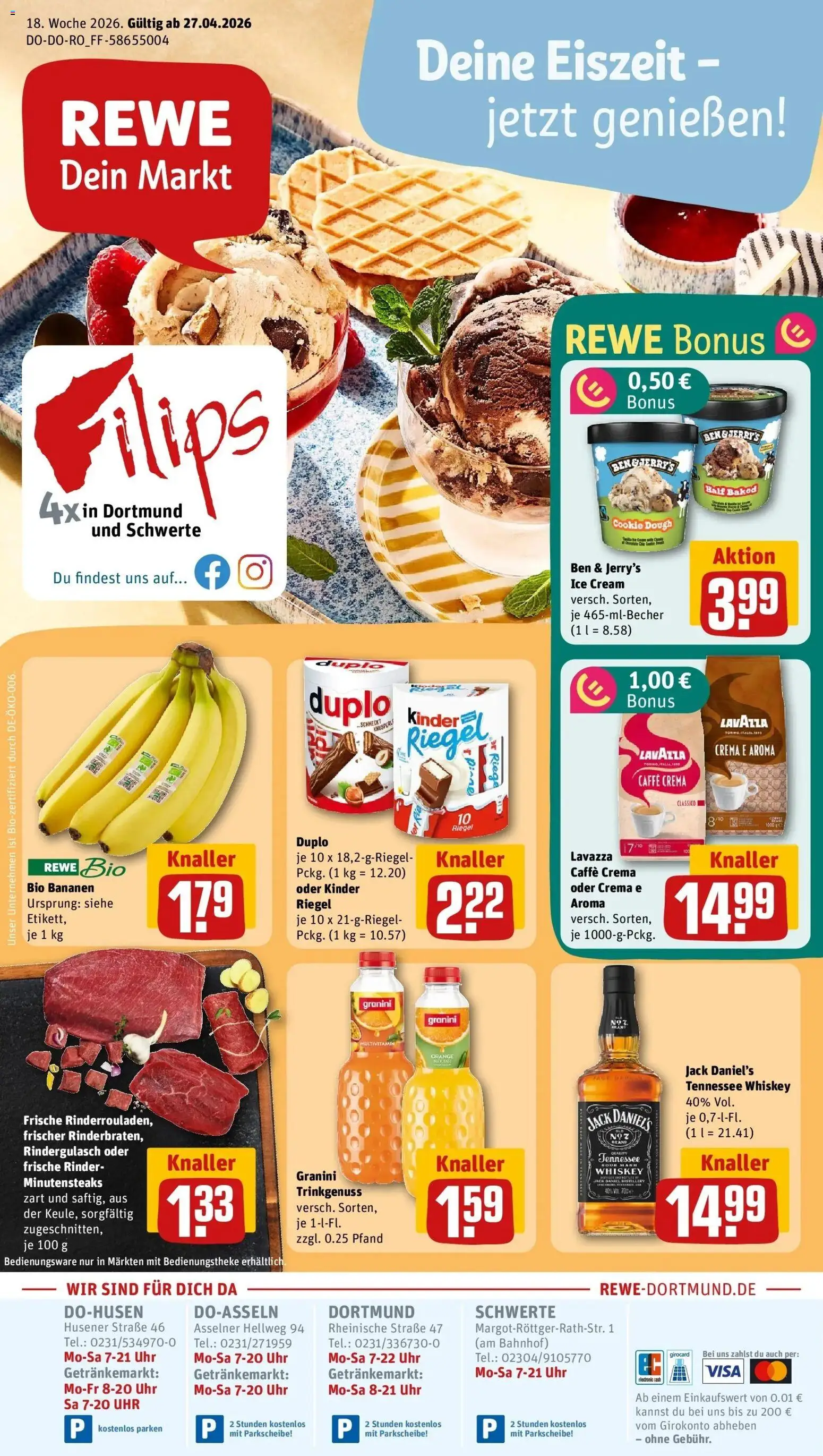 Vorschau von dem Prospekt des Geschäftes Rewe, gültig ab dem 27.04.2026