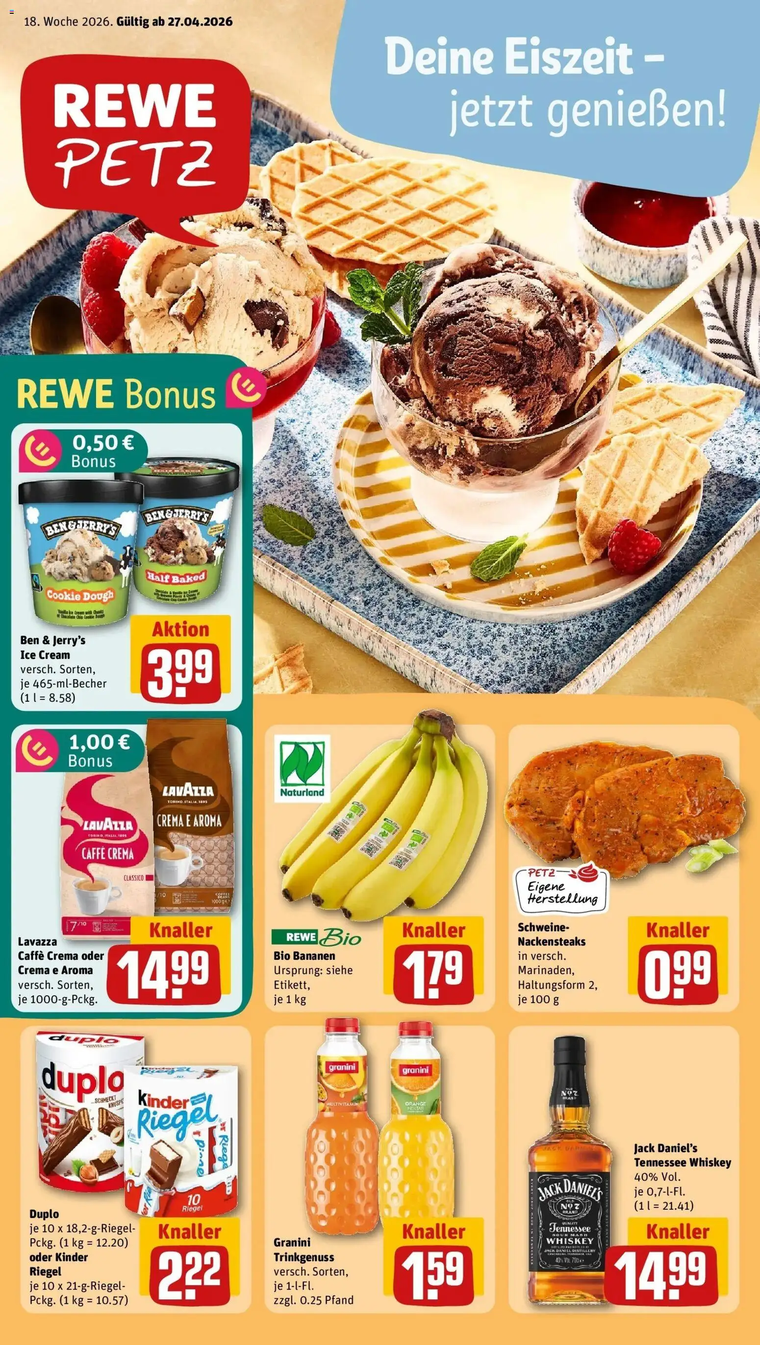 Vorschau von dem Prospekt des Geschäftes Rewe, gültig ab dem 27.04.2026