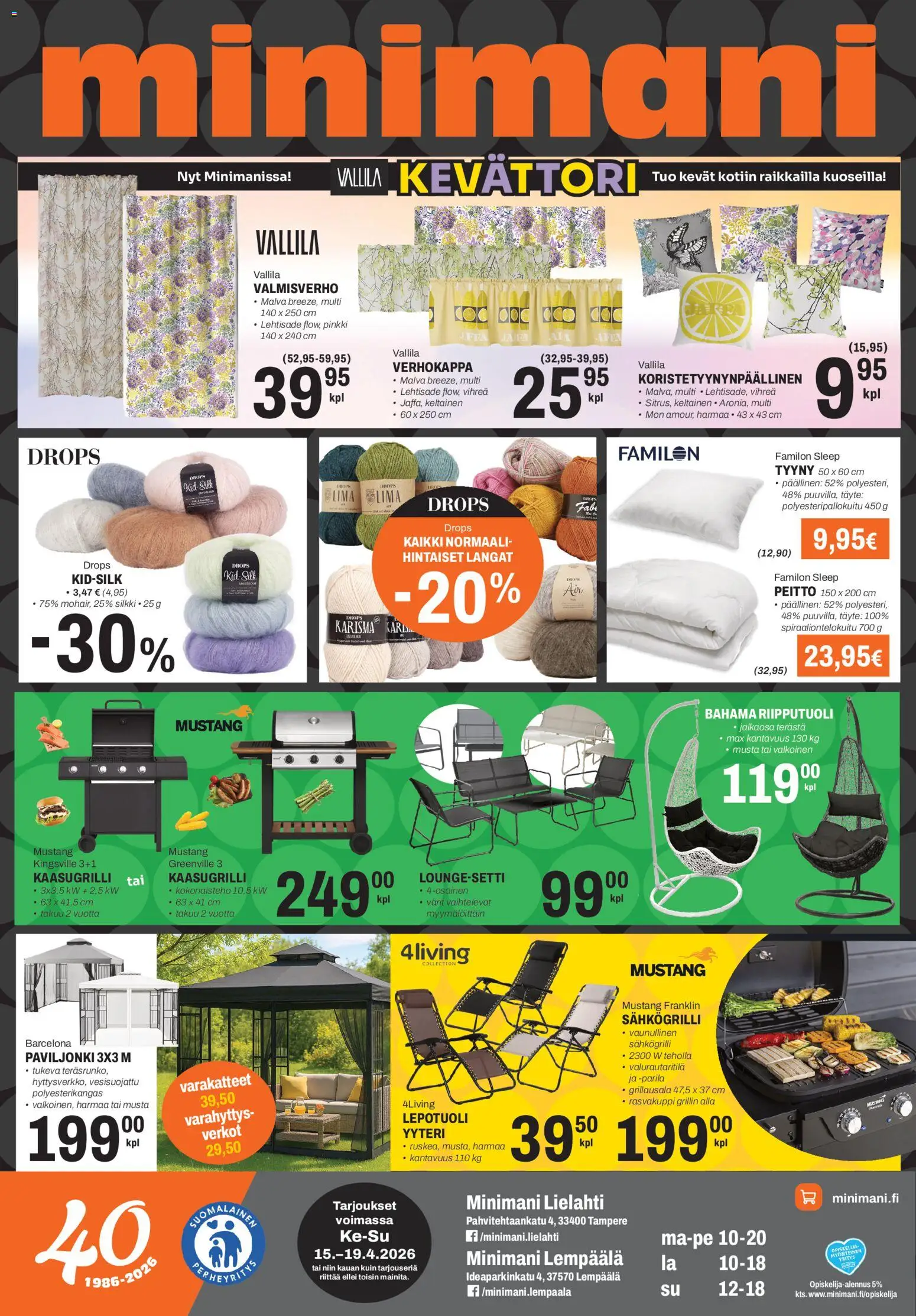 Kaupan Minimani Minimani tarjoukset - Lempäälä/Tampere esikatselu, voimassa 15/04/2026