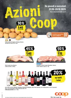 Vorschau des Merkblatts Una settimana di azioni vom Shop Coop gültig von 23.10.2025 bis 29.10.2025