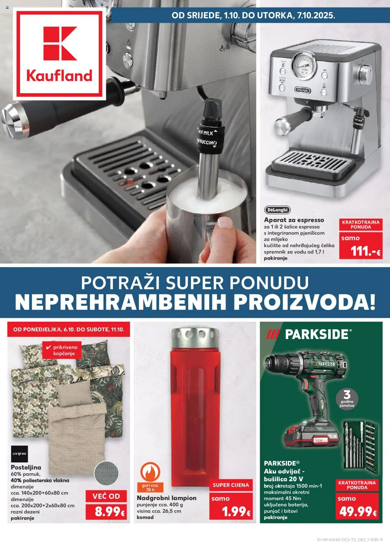 Kaufland aktualni Split-Ravne njive vrijedi od 01.10.2025 - tjedna akcija broj stranice 1