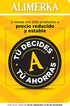 Vista previa del folleto de la tienda Alimerka válido desde el 29/09/2025 