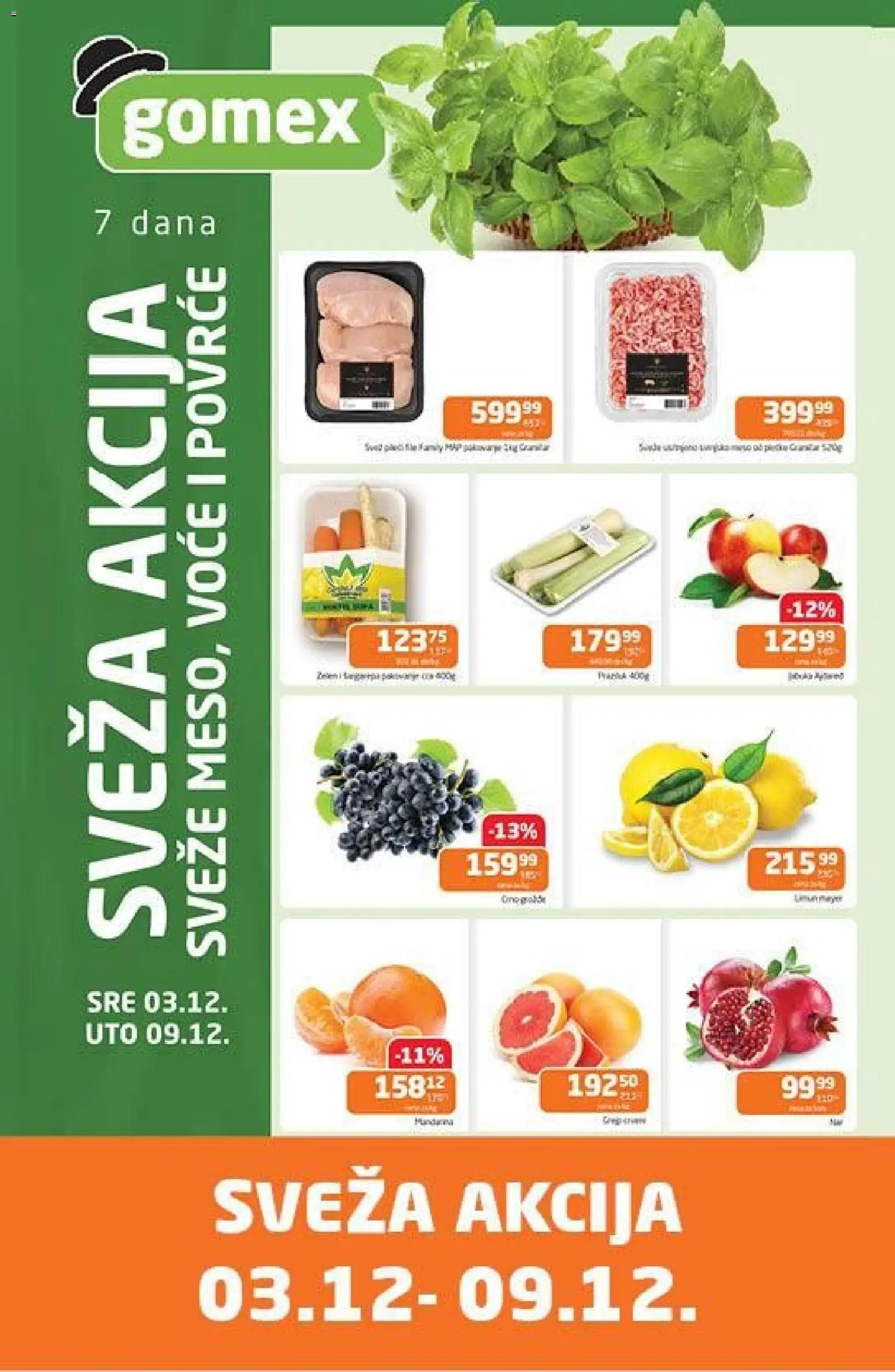Pregled Gomex kataloga - važi od 03.12.2025