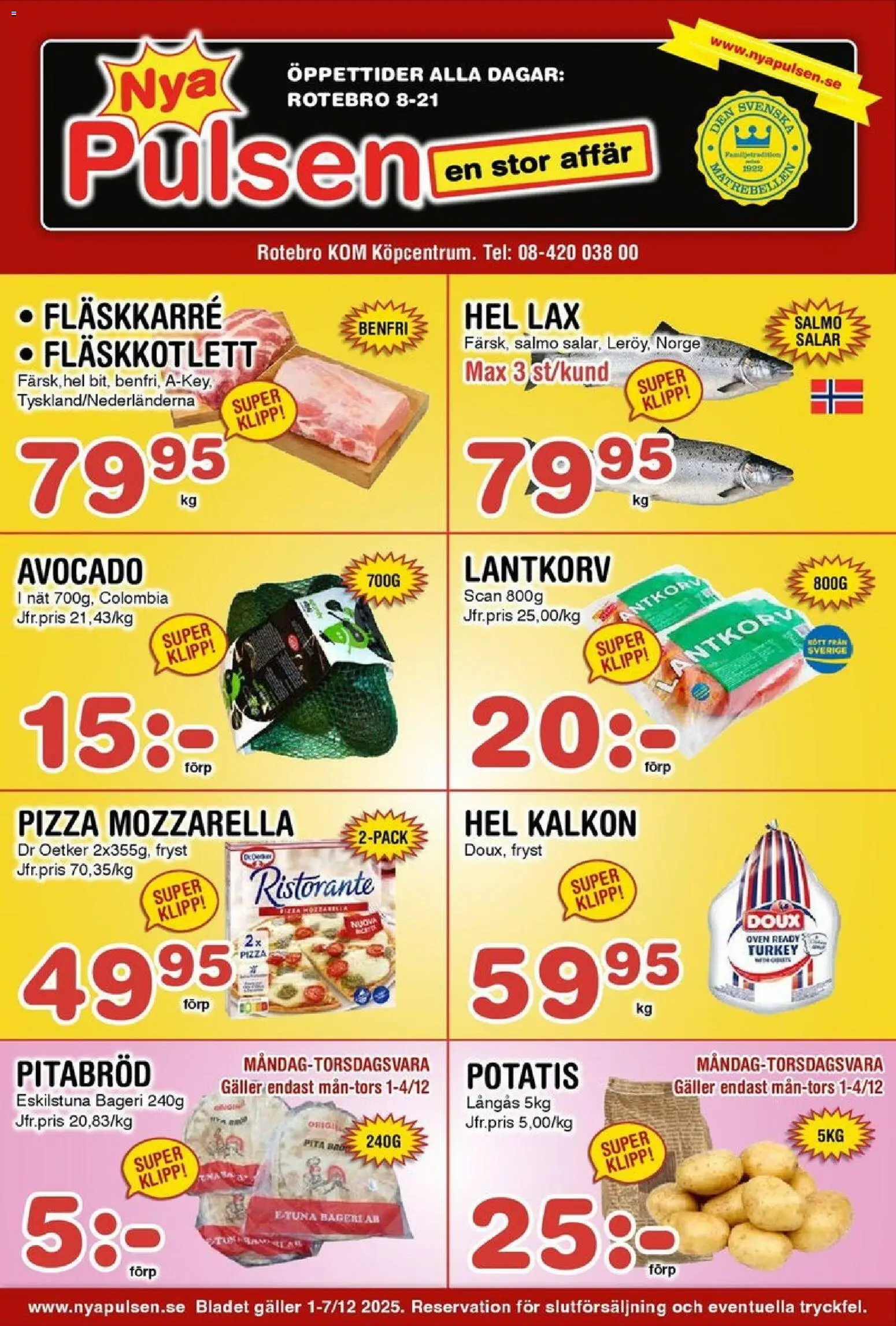 Förhandsgranska reklamblad Aktuella reklamblad Nya Pulsen från butik Nya Pulsen gäller från 01/12/2025