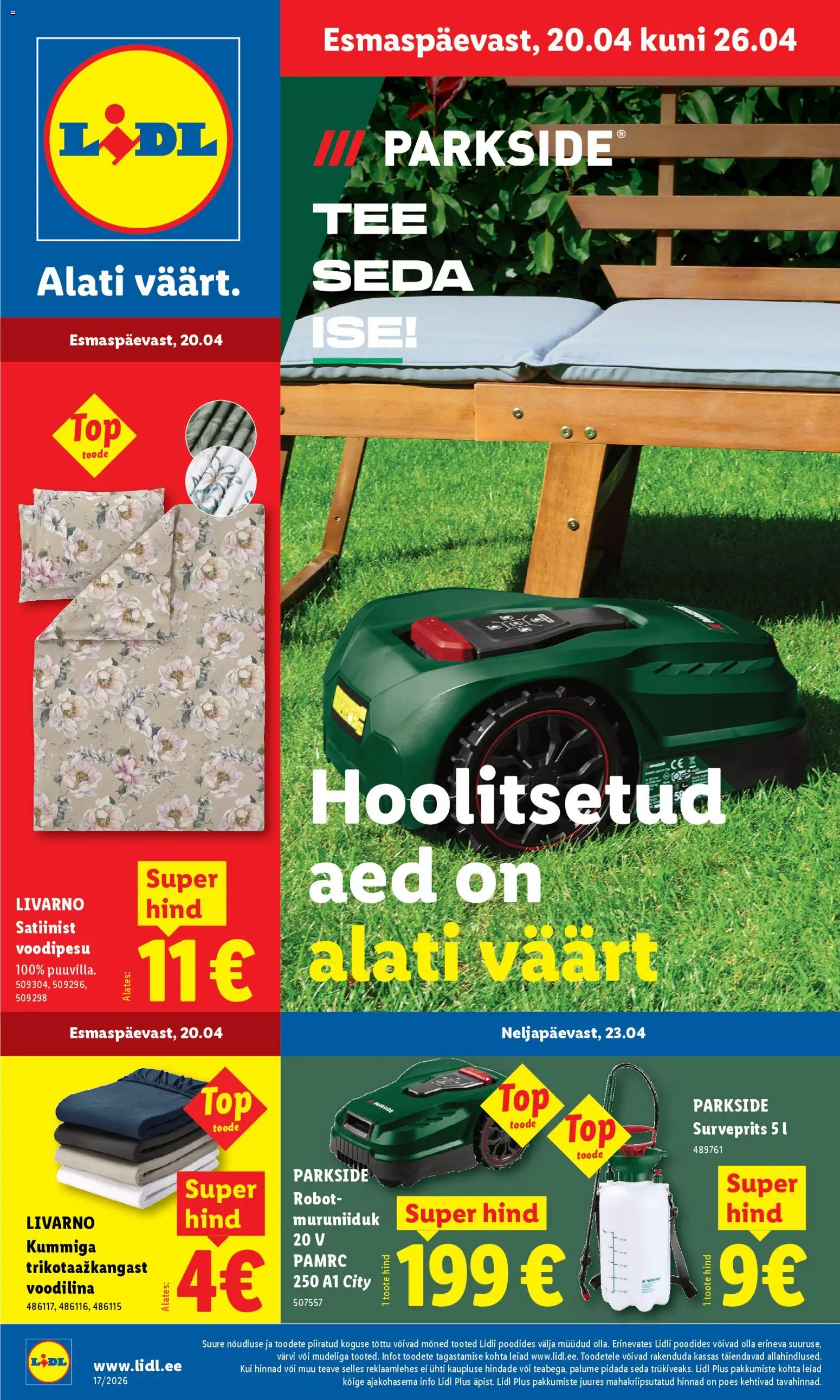 Lidl kliendilehe eelvaade alates 20.04.2026
