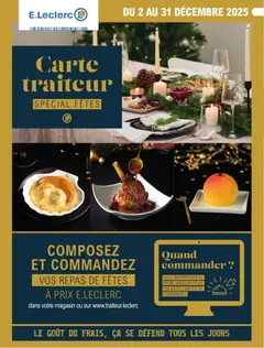 Prévisualisation de Carte traiteur festive du magasin E.Leclerc formulaire valide 02/12/2025
