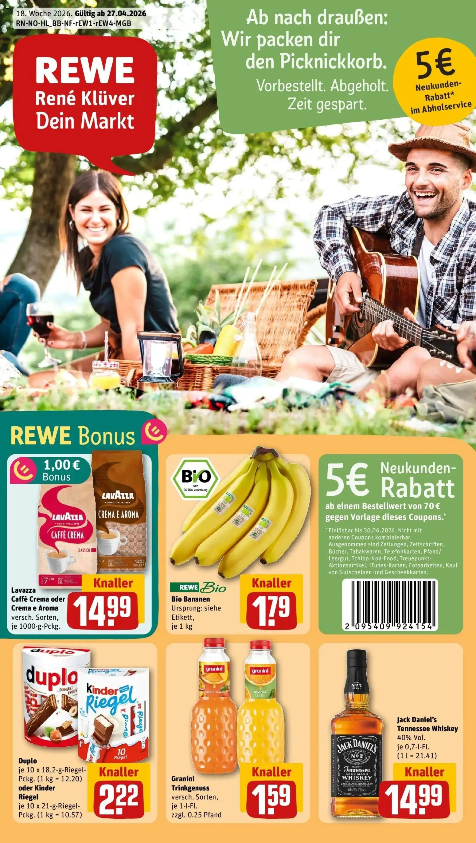 Vorschau von dem Prospekt des Geschäftes Rewe, gültig ab dem 27.04.2026