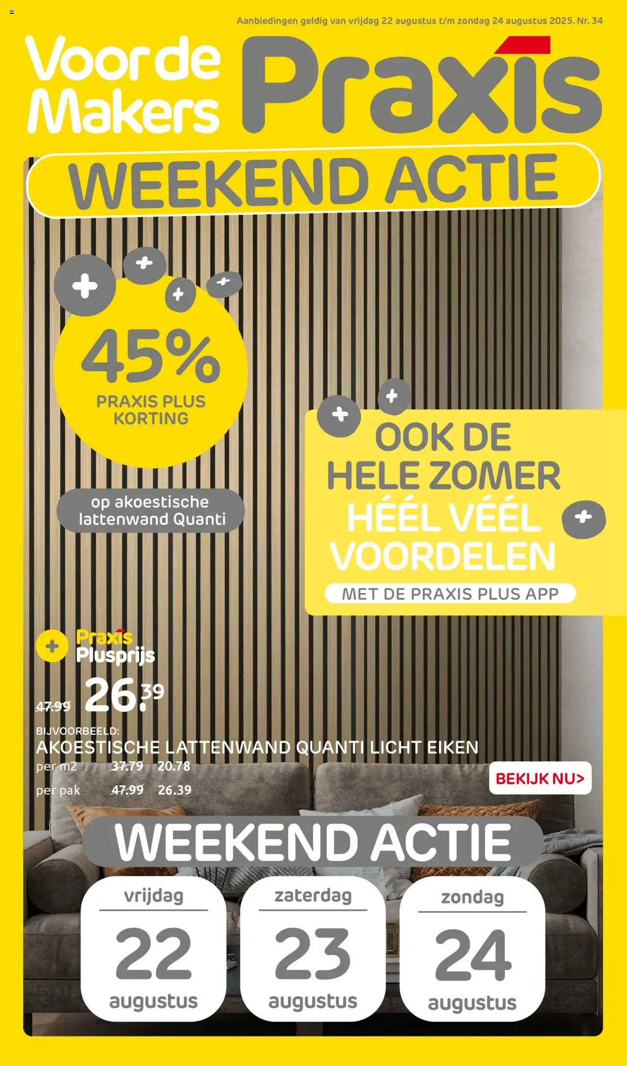 Praxis shop Folder weekend geldig vanaf 22-08-2025 - Paginanummer 1