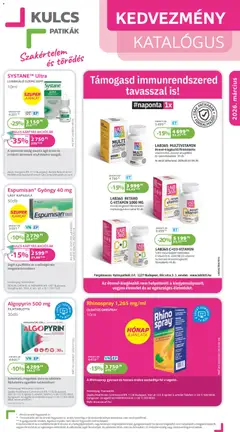 Kulcs Patika - Kulcs Patika akciós újság megtekintése, amely érvényes 2026.03.01.-től