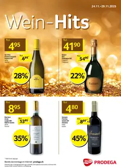 Vorschau des Merkblatts Aktionen Wein-Hits vom Shop Prodega gültig von 24.11.2025 bis 29.11.2025