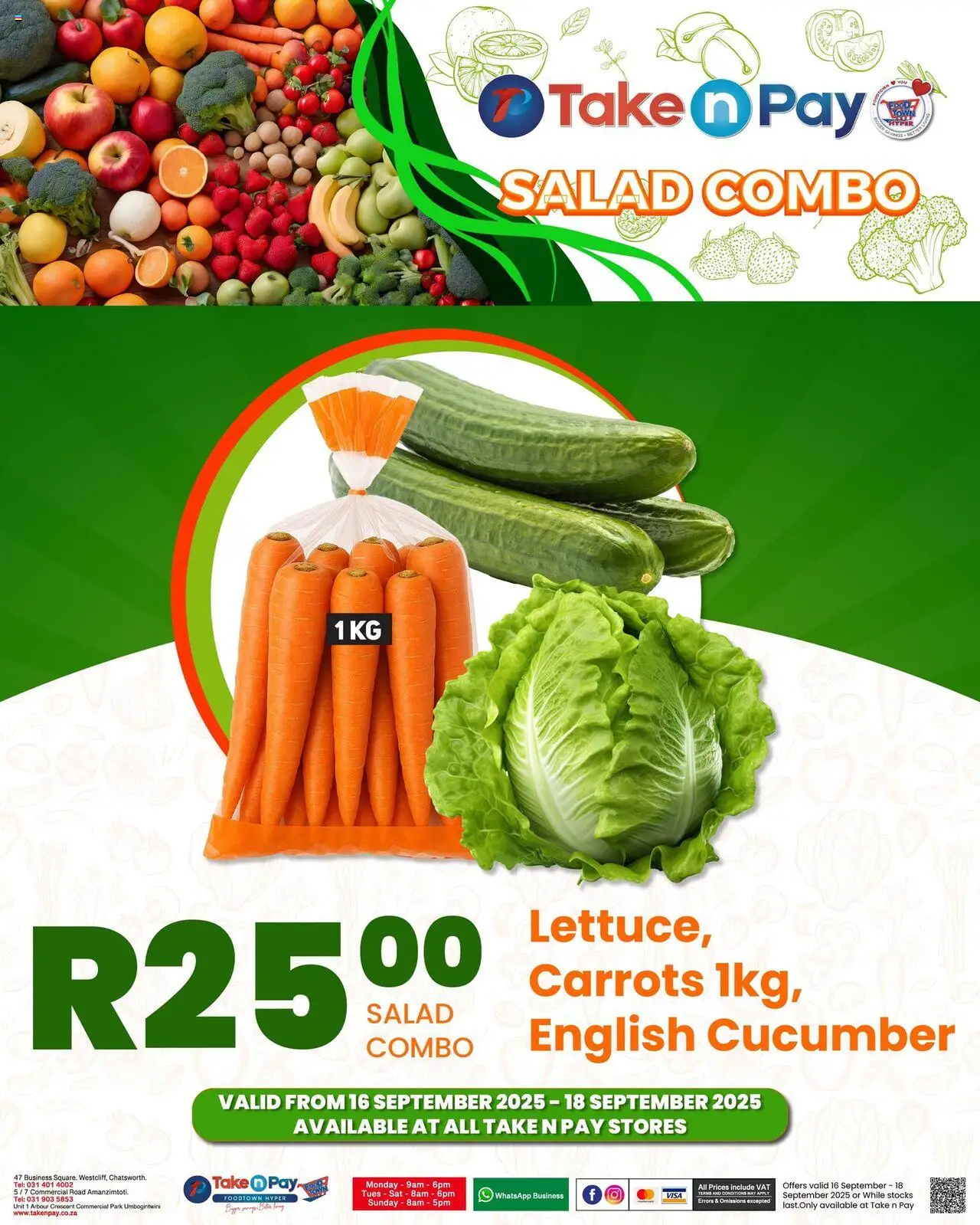 Take n Pay Salad Combo from 16/09 - 18/09/2025 > Promotions