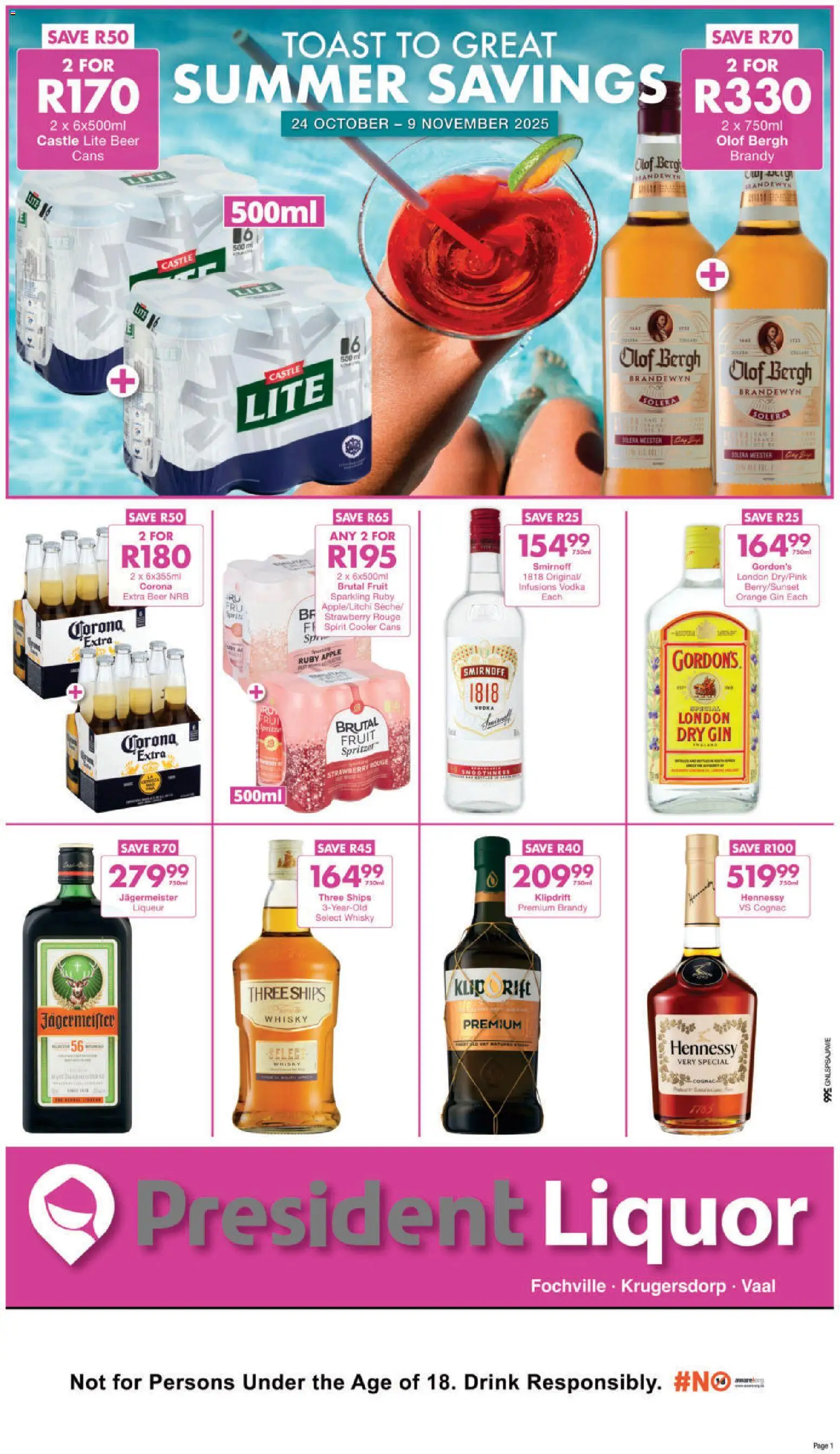 President Hyper Liquor Specials from 24/10 - 09/11/2025 > Promotions