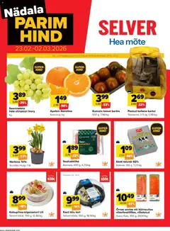 Selver kliendilehe eelvaade alates 23.02.2026