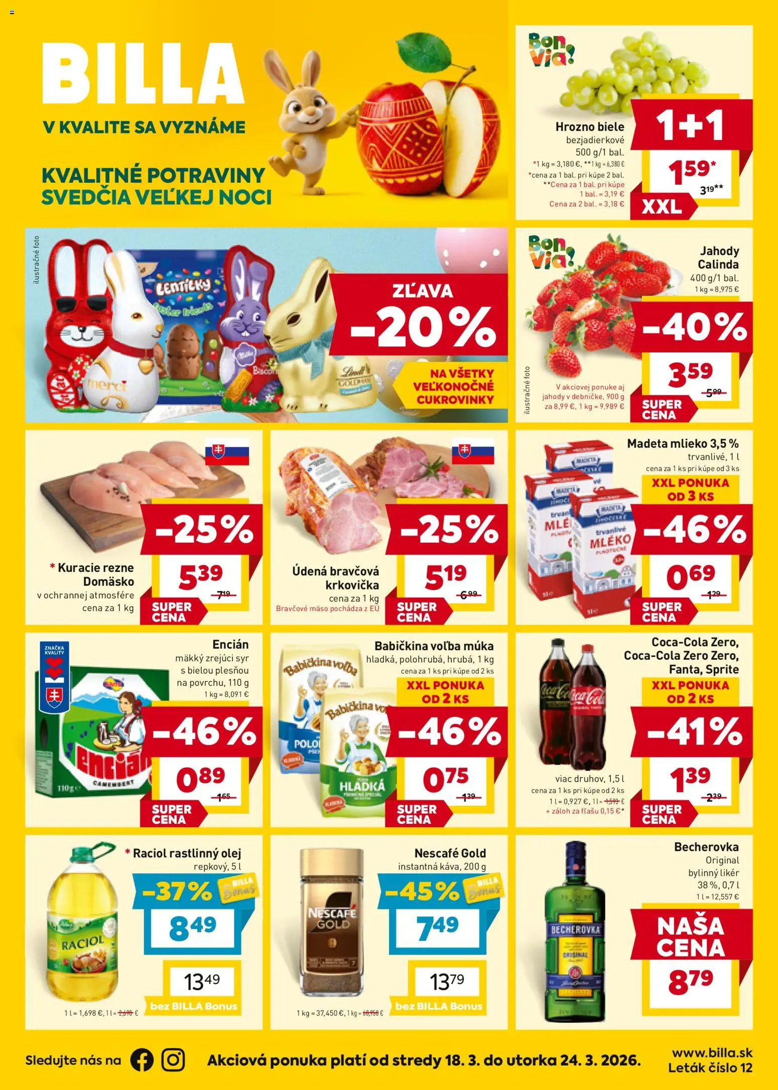 Náhľad Billa letáku platného od 18.03.2026