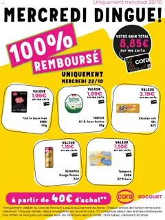 Voorbeeld van Les offres 100% au cora Rocourt van winkel Cora geldig vanaf 22/10/2025