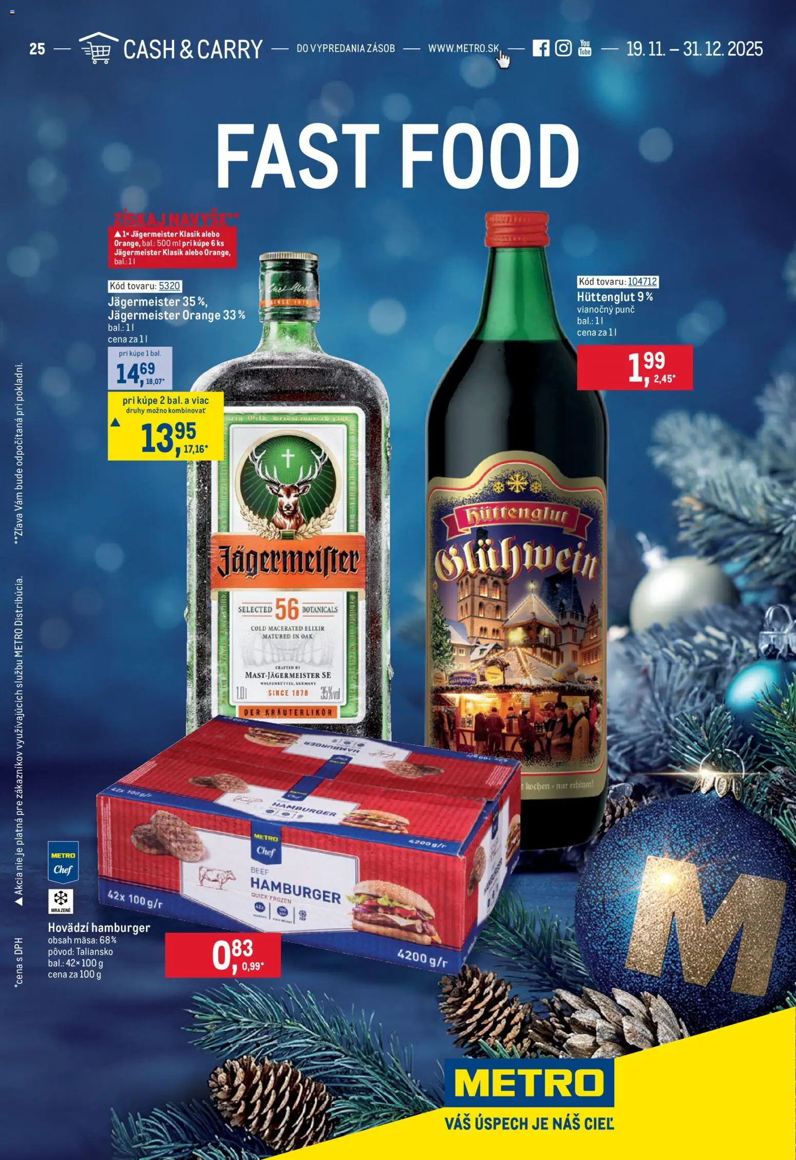Náhľad Metro letáku platného od 19.11.2025 - Jägermeister, Jägermeister Orange