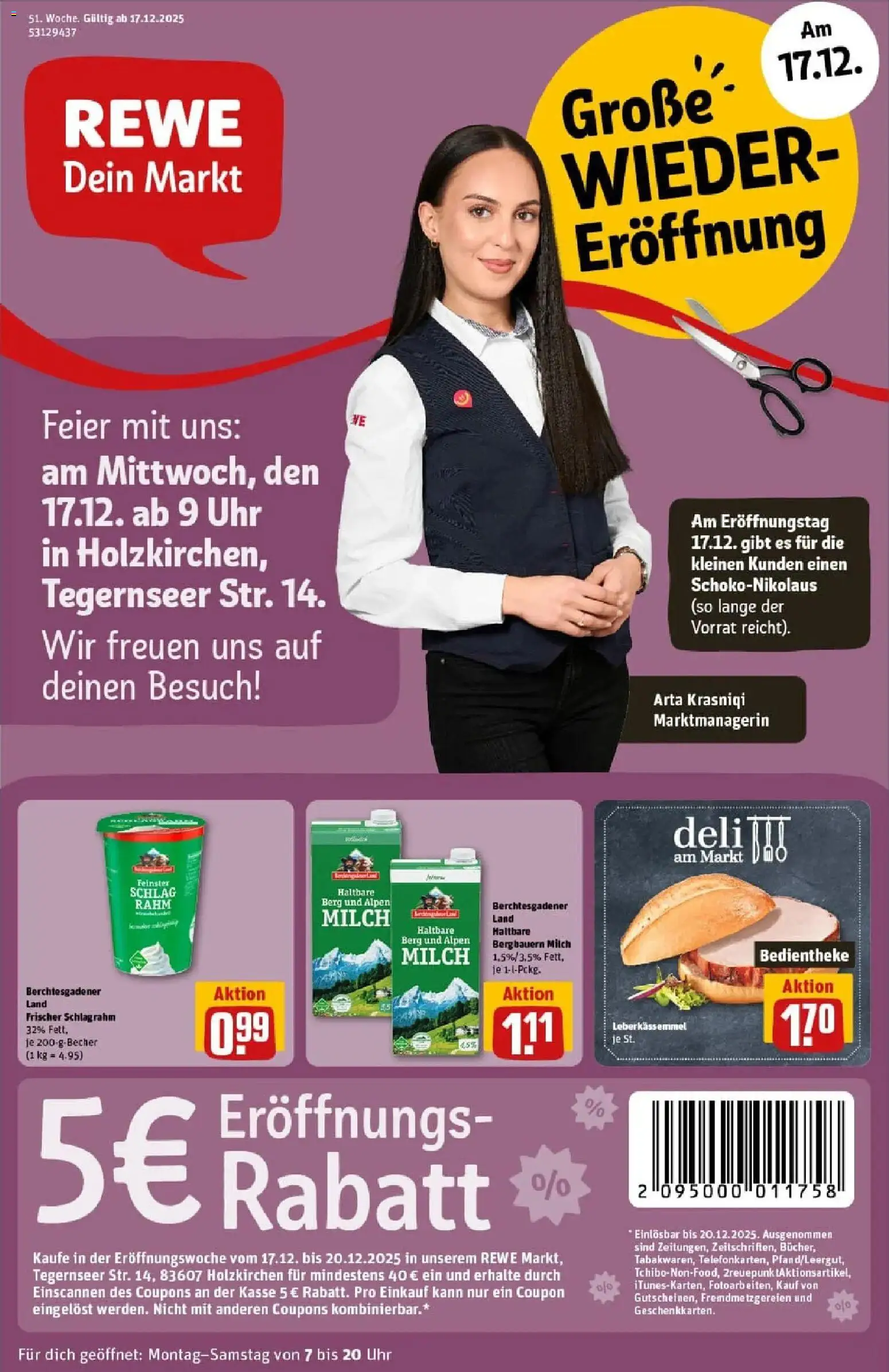 Vorschau von dem Prospekt des Geschäftes Rewe, gültig ab dem 15.12.2025