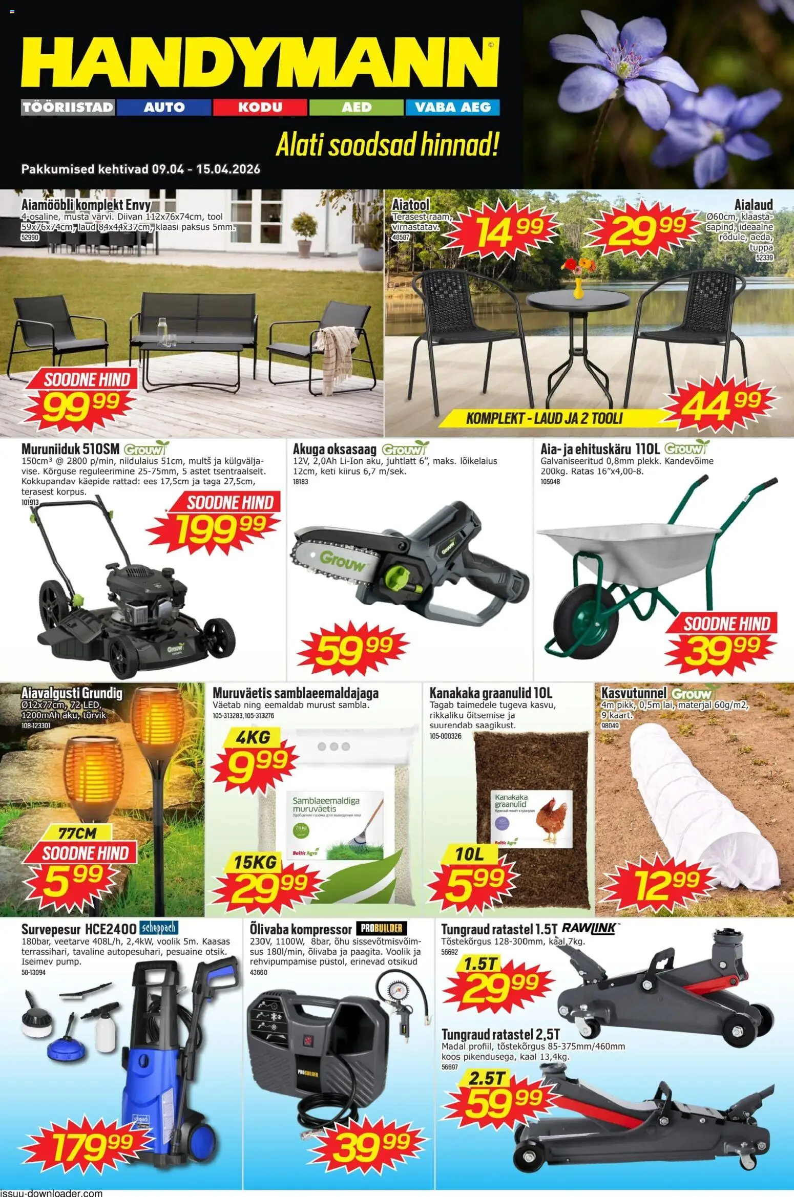 Handymann kliendilehe eelvaade alates 09.04.2026