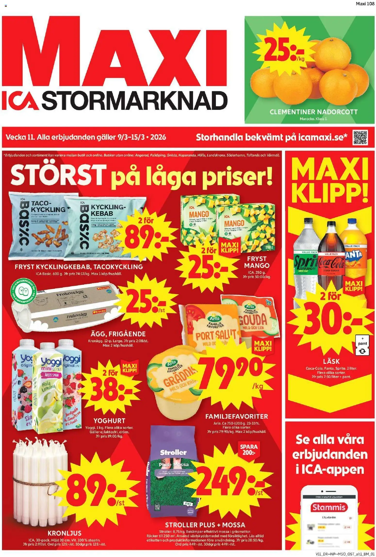 Förhandsgranska reklamblad Huddinge från butik ICA Maxi gäller från 09/03/2026