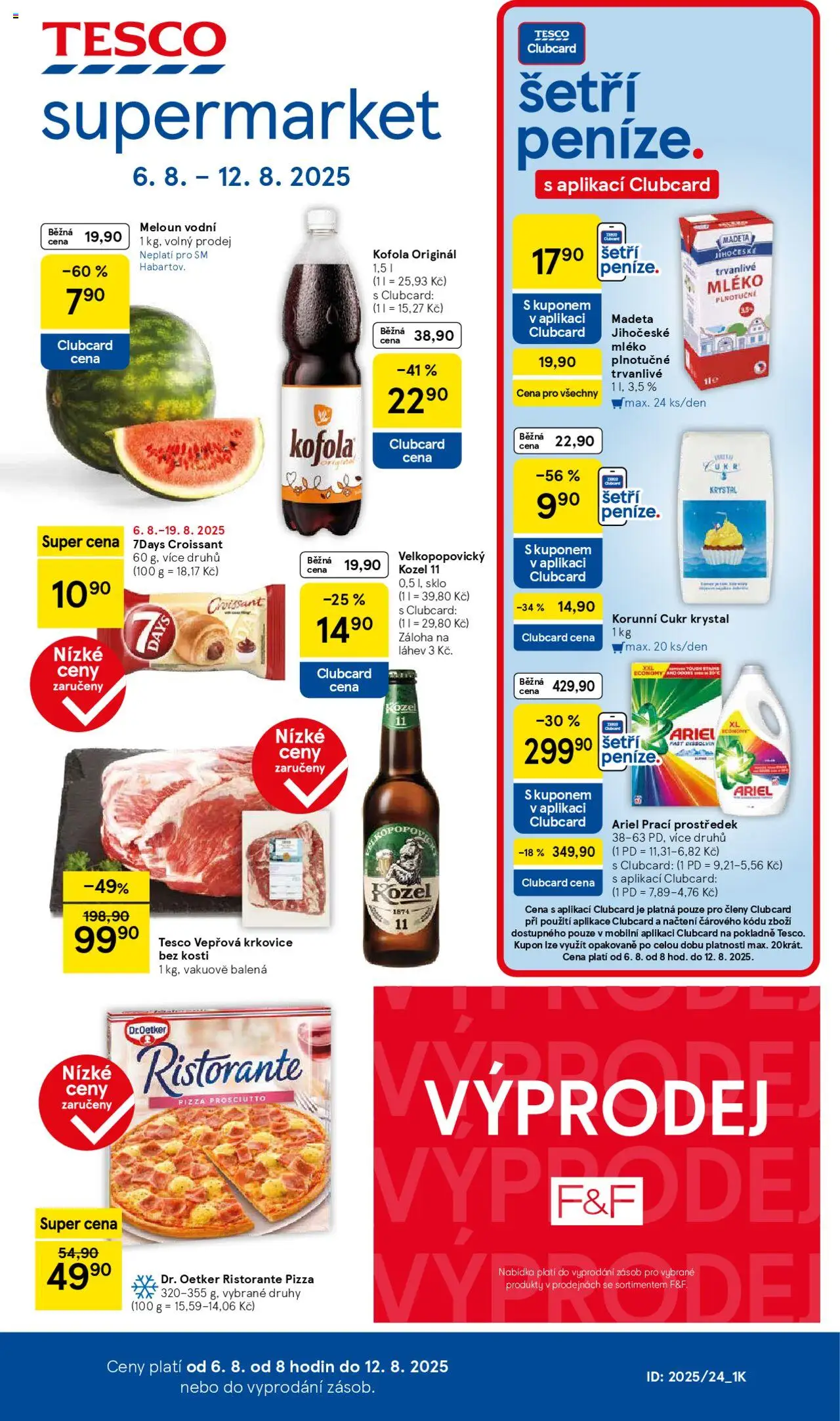  TESCO leták od 06.08.2025 - Akční "Supermarket" leták