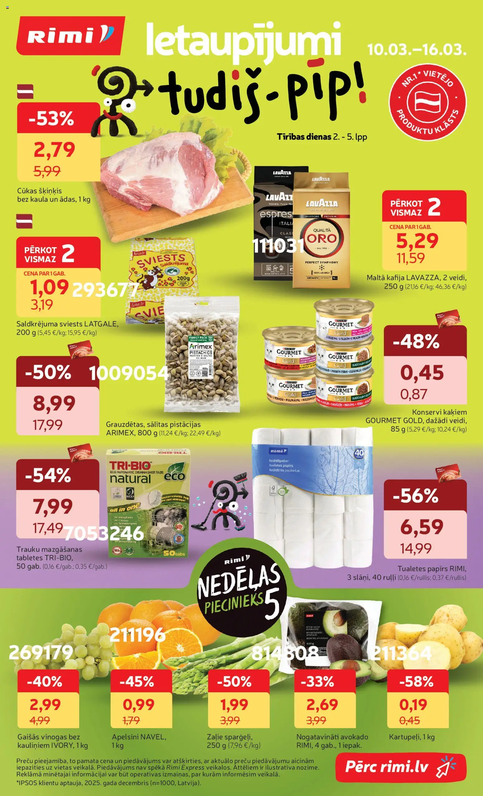 Skatīt Rimi akciju bukletu, derīgs no 10.03.2026.