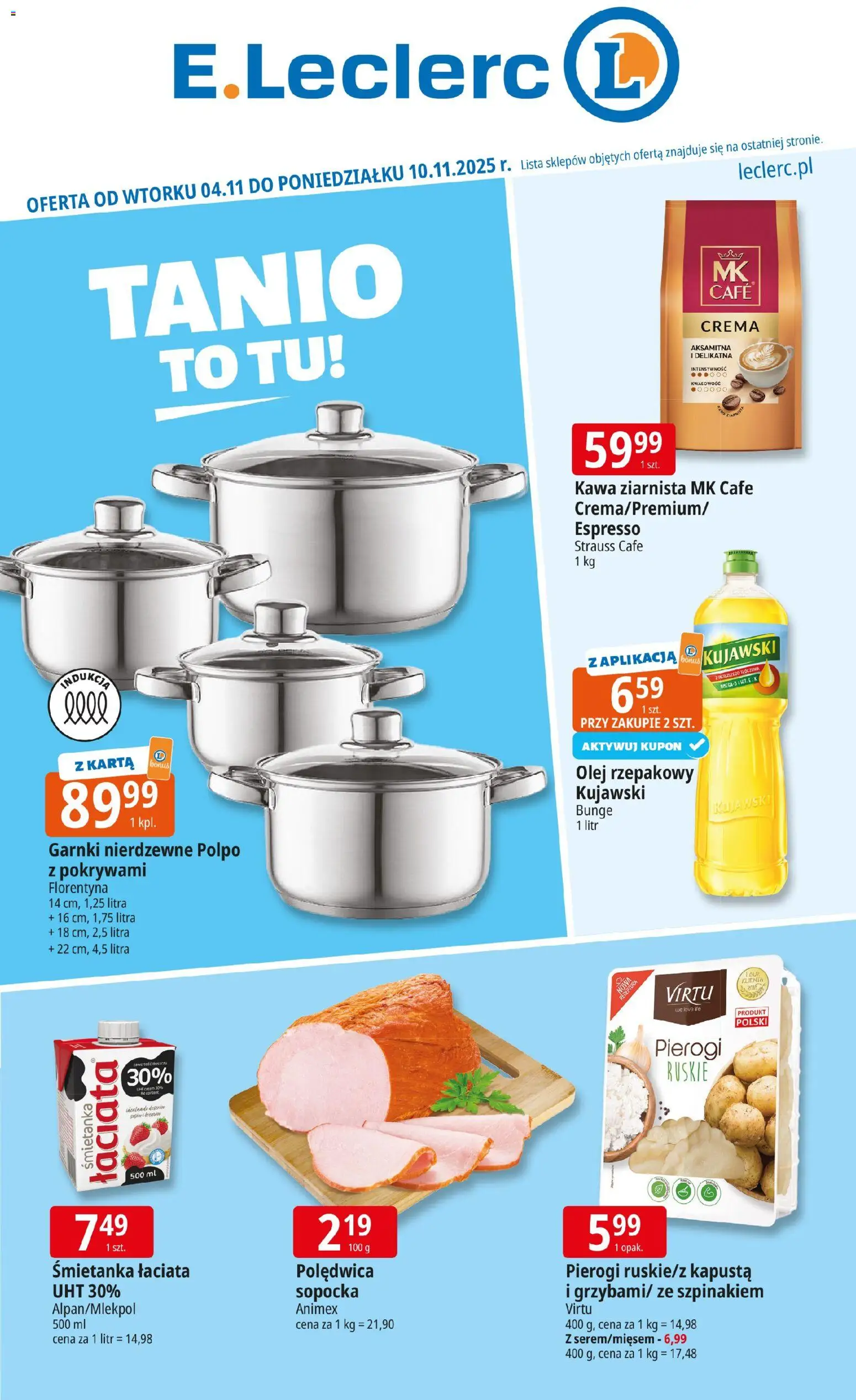 Pogląd gazetki "Tychy" ze sklepu E.Leclerc ważnej od 04.11.2025