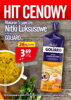 Pogląd gazetki "Promocja - Makaron Nitki Luksusowe Goliard" ze sklepu Prim Market ważnej od 17.11.2025
