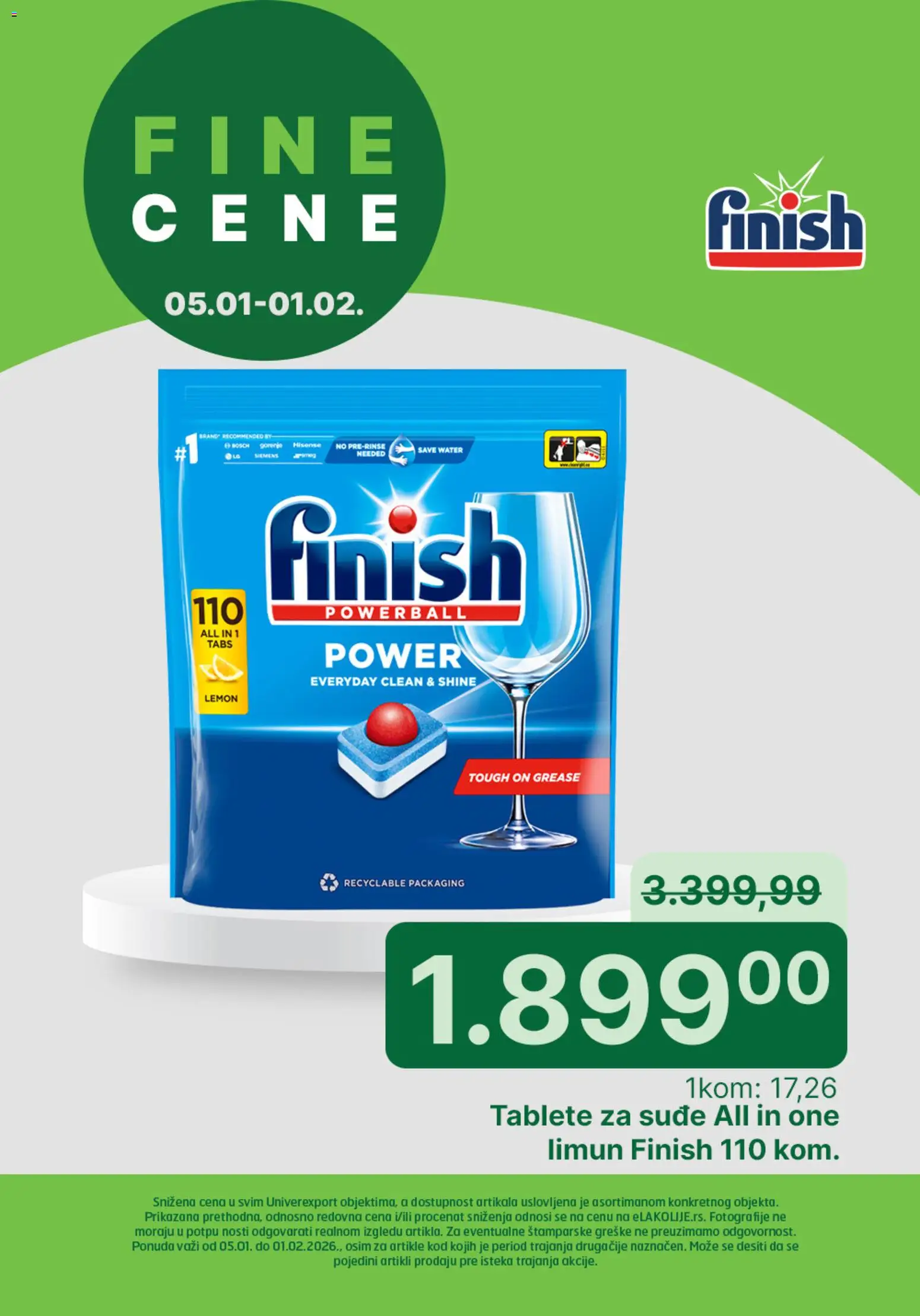 Pregled Univerexport kataloga - važi od 05.01.2026 - Limun, Finish