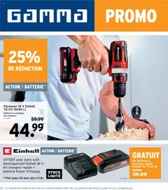 Prévisualisation de Publicité du magasin GAMMA formulaire valide 08/10/2025