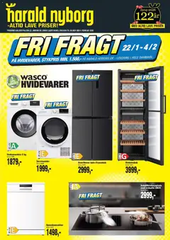 Eksempel på tilbudsavis Hvidevarer - fri fragt fra butik Harald Nyborg gyldig fra 22/01/2026