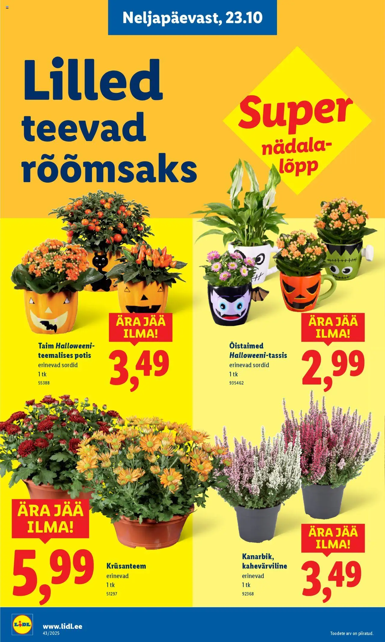 Lidl kliendilehe eelvaade alates 2025.10.20