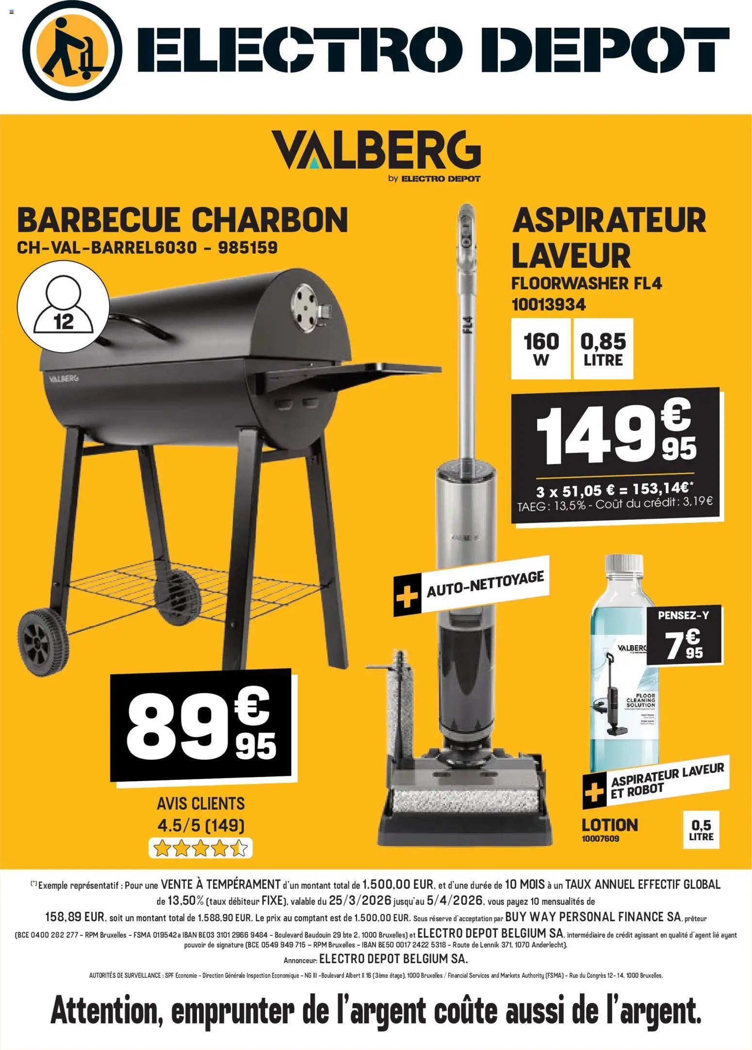 Voorbeeld van Electro Depot Publicité van winkel Electro Depot geldig vanaf 25/03/2026 - Barbecue, Robot