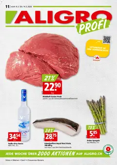Vorschau des Merkblatts Aligro aktionen Chavannes, Matran, Genf, Sitten vom Shop Aligro gültig von 09.03.2026 bis 14.03.2026
