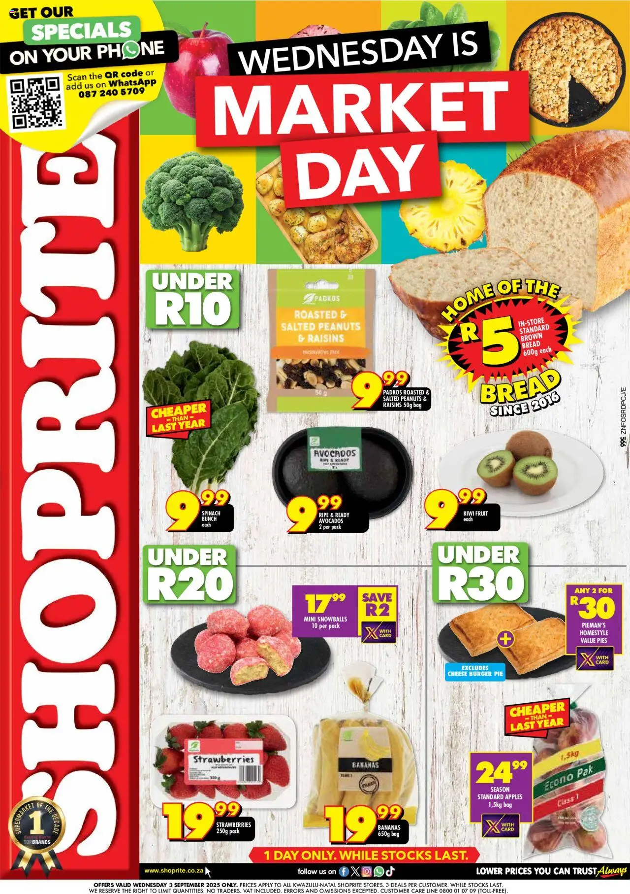 Shoprite KwaZulu-Natal - Market Day Deals 03/09 - 03/09/2025 >> Catalogue