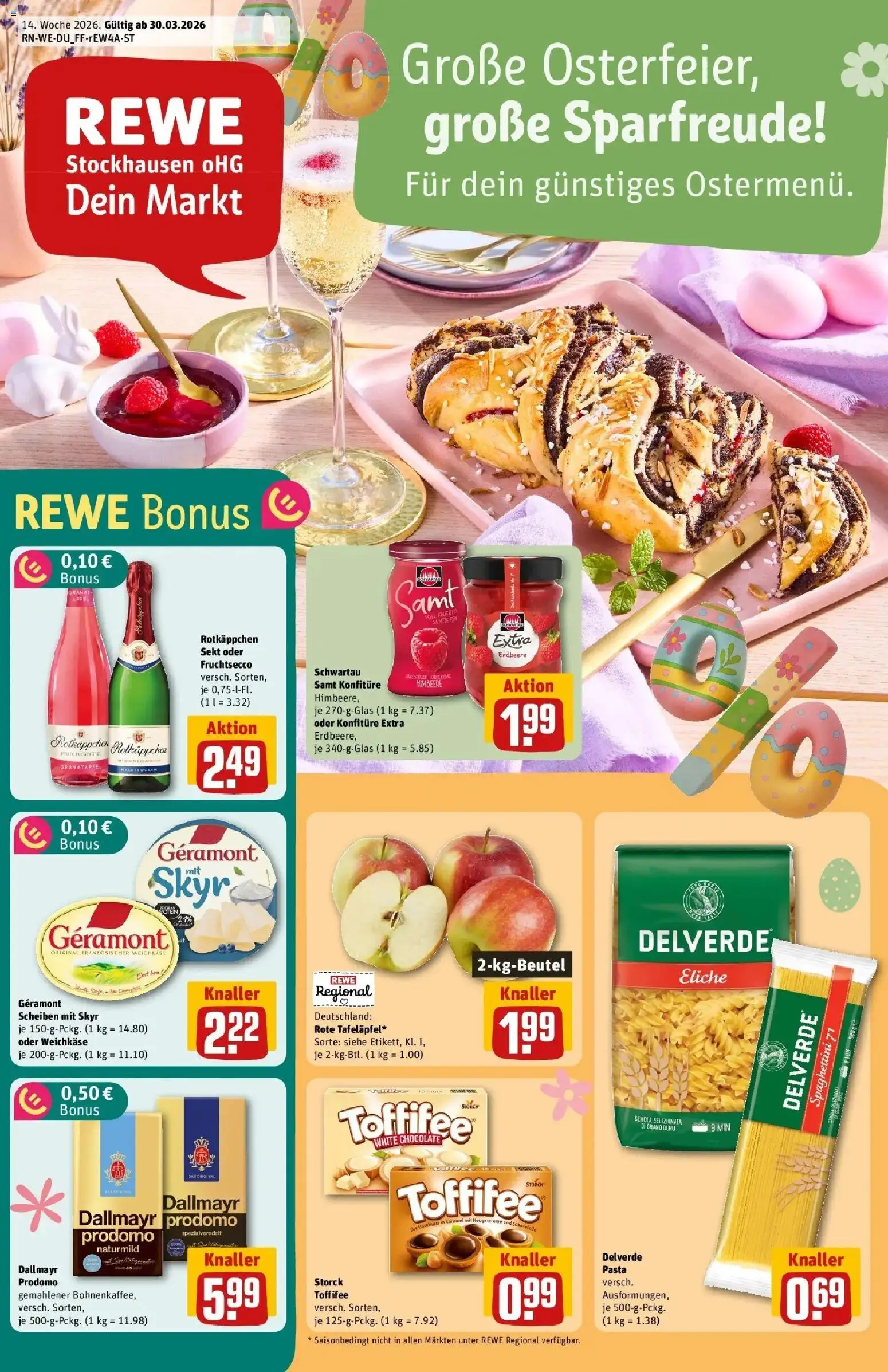 Vorschau von dem Prospekt des Geschäftes Rewe, gültig ab dem 30.03.2026