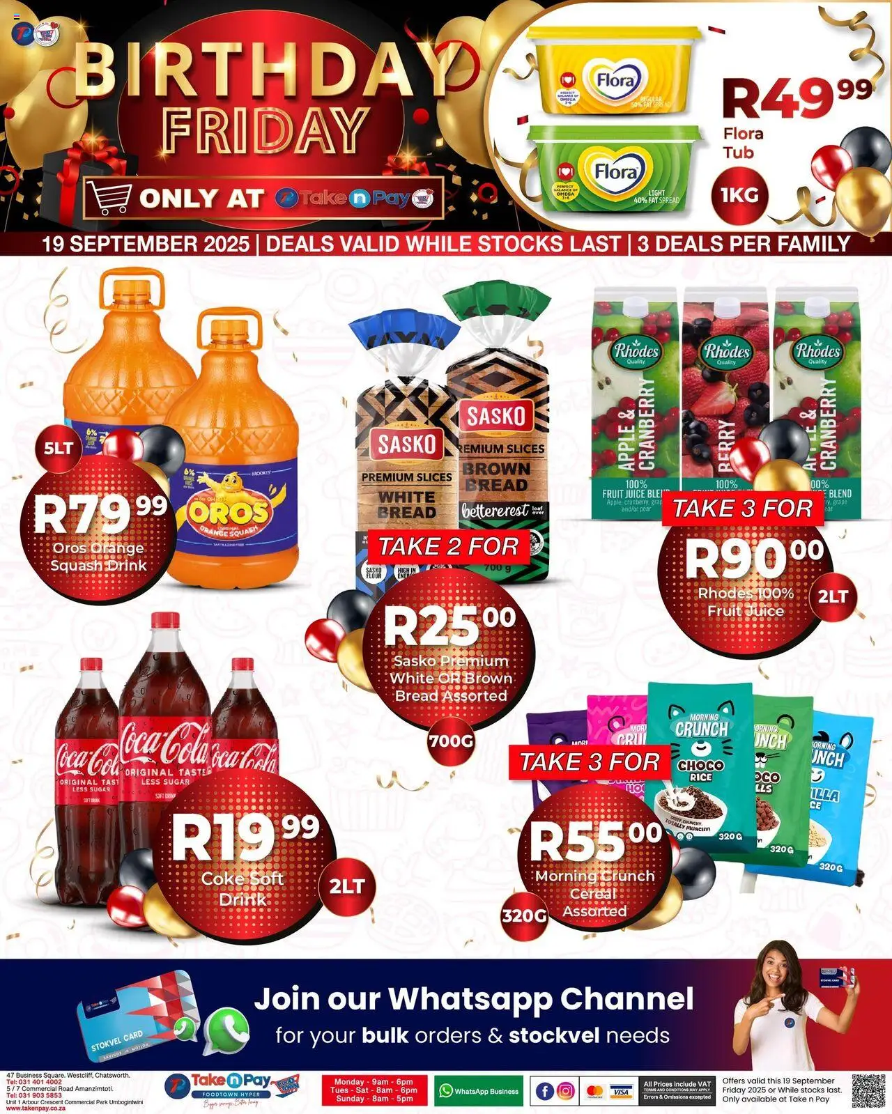 Take n Pay Friday Specials from 19/09 - 19/09/2025 > Promotions