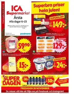 Förhandsgranska reklamblad Årsta från butik ICA Supermarket gäller från 24/11/2025